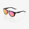 100% Hakan Eyewear -Bikes Shop 100 Hakan Polished Black Purple Multilayer Mirror Lens