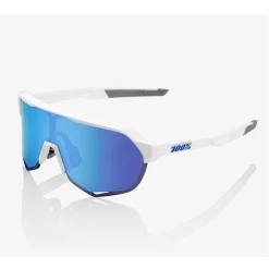 100% S2 Eyewear -Bikes Shop 100 S2 MATTEWHITE HiPERBLUEMULTILAYERMIRRORLENS