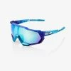 100% Speedtrap Eyewear -Bikes Shop 100 SPEEDTRAP MATTEMETALLICINTOTHEFADE BLUETOPAZMULTILAYERMIRRORLENS