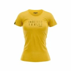 CIOVITA Doppio Ladies Recycled T-Shirt -Bikes Shop LADIESMUSTARDDOPPIORECYCLEDTSHIRT