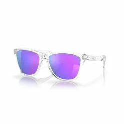 OAKLEY Frogskin Sunglasses -Bikes Shop PolishedClearFrameprizmvioletlenses