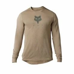 FOX Ranger Tru Dri L/S Moth Jersey 2023 -Bikes Shop RANGERTRUDRILSJERSEYmocha