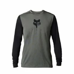 FOX Ranger Tru Dri L/S Moth Jersey 2023 -Bikes Shop RANGERTRUDRILSJERSEYpewter