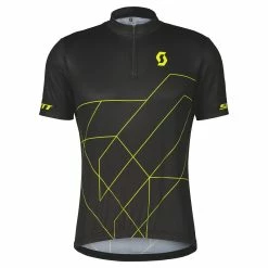 SCOTT RC Team 20 S/Sleeve Men's Jersey (2023) -Bikes Shop SCOTTRCTEAM20SHORT SLEEVEMEN SSHIRTblacksulphuryellow
